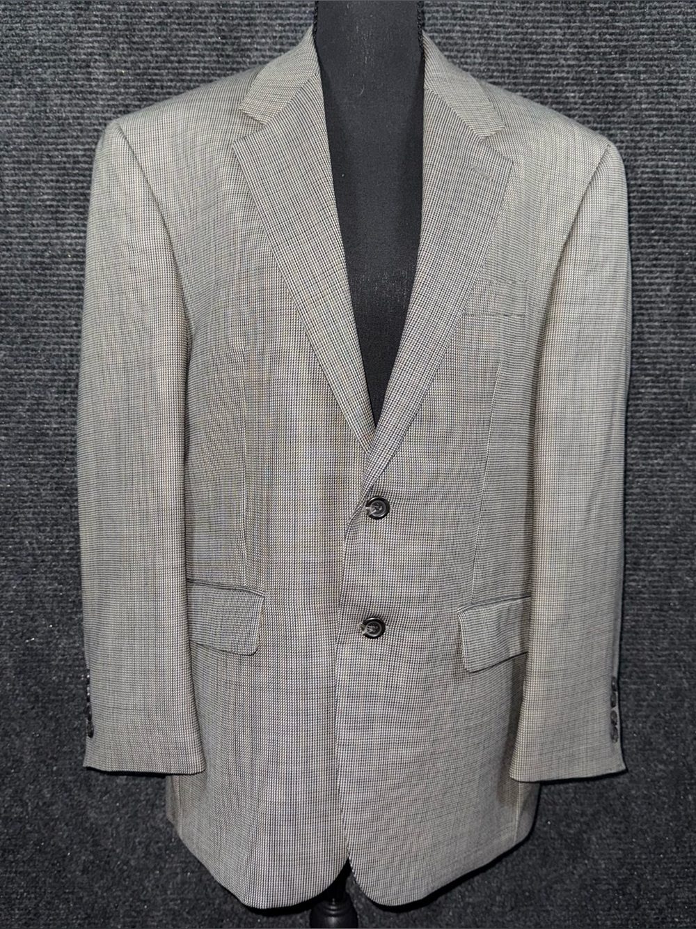Lauren Ralph Lauren Micro Houndstooth Blazer 40S Sport Coat Suit Jacket Preppy